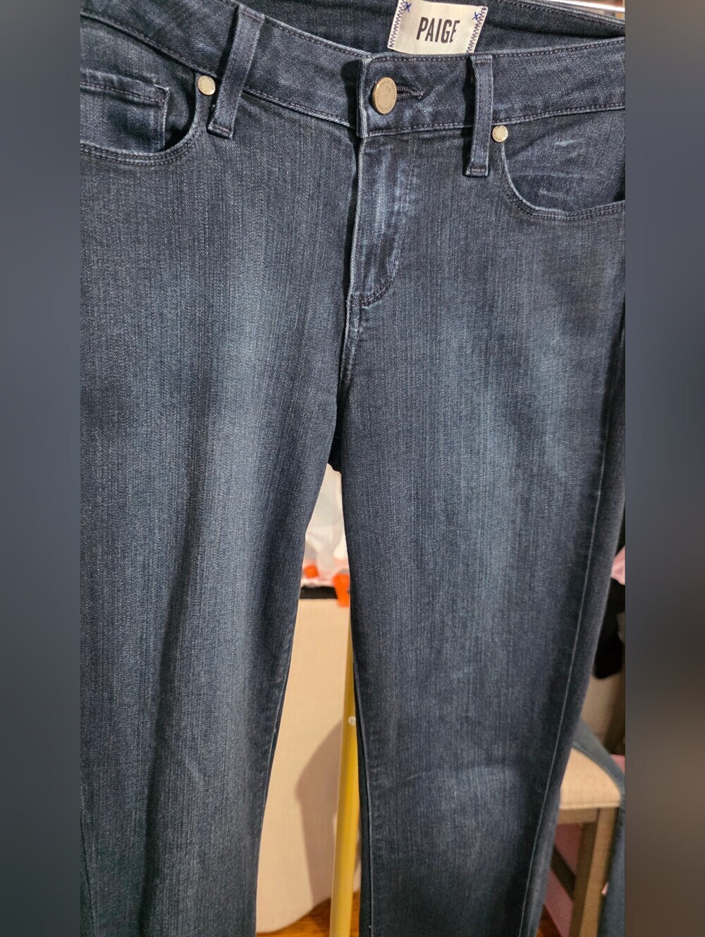 Paige Verdugo High-Rise Dark Blue Skinny Jeans Sz 27 - Picture 7 of 8